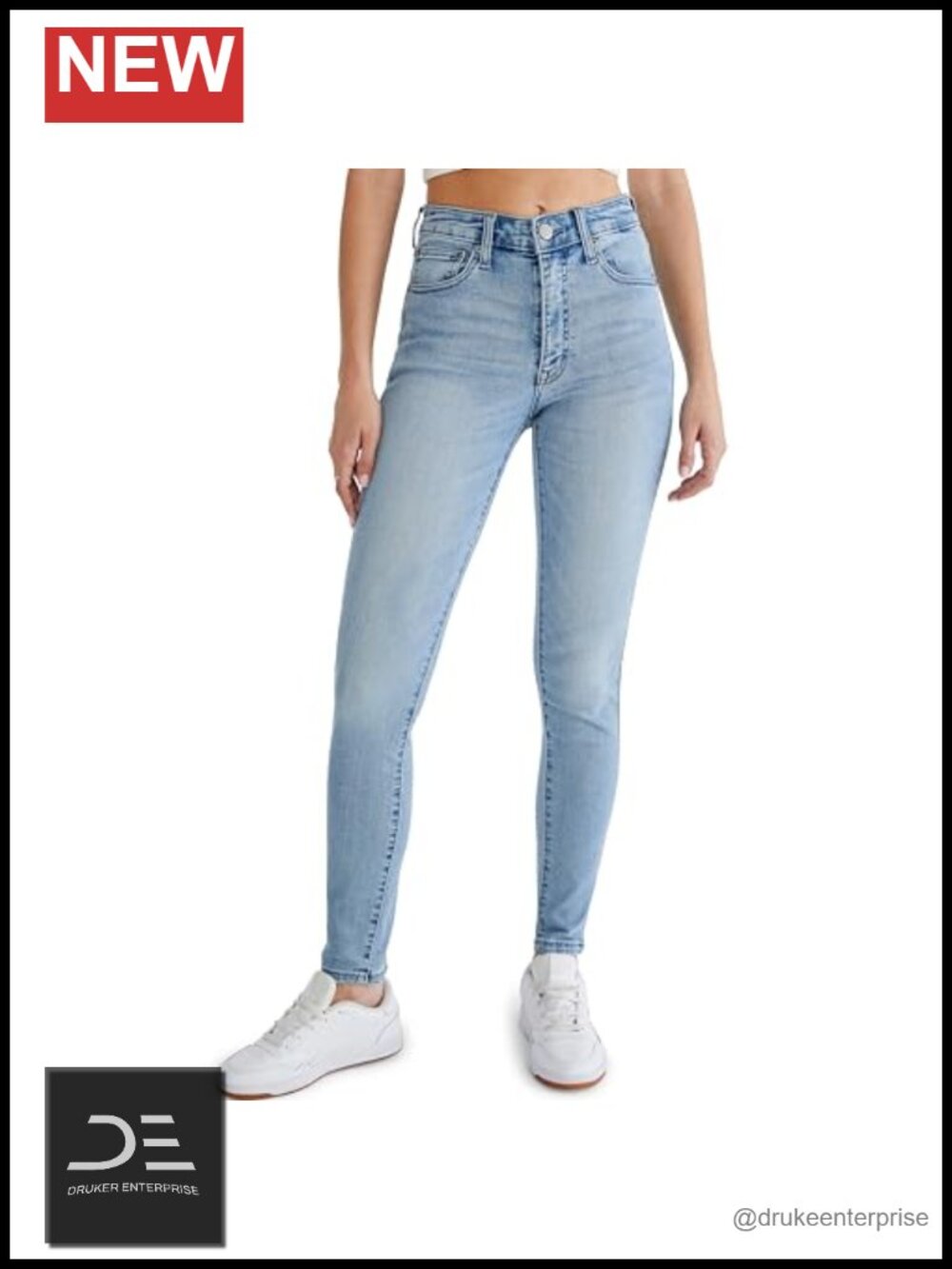 High Waist Skinny Jegging Denim Stretch Recycled Cotton Blend